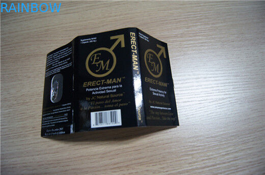 Карточка карточки ERECT-MAN коробки и волдыря дисплея пилюльки повышения секса упаковывая бумажная