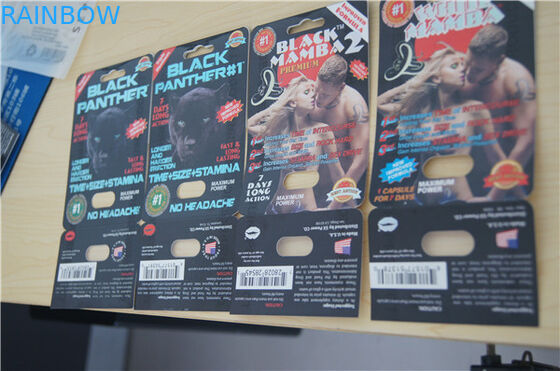 карточка волдыря черной мамбы 2 черной мамбы 1 черной пантеры упаковывая сексуальный упаковывать пилюлек