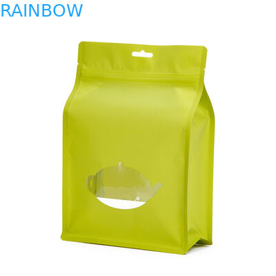 Мешки чая бумаги Kraft упаковывая стоят вверх алюминиевые мешки пластичный упаковывать с ziplock