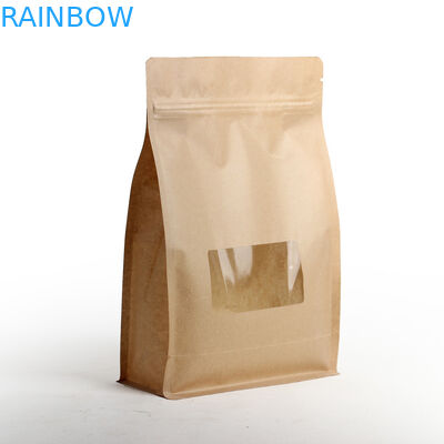 Влагостойкие пакетики чая плоского дна прокатанные упаковывая с застежкой -молнией и окном