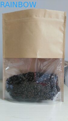 Подгонянные бумажные мешки Recyclable стоят вверх OEM бумажного мешка Брайна Kraft