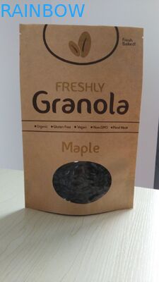 Подгонянные бумажные мешки Recyclable стоят вверх OEM бумажного мешка Брайна Kraft