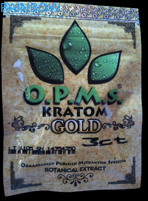 Мешок замка застежка-молнии травяного ладана Kratom упаковывая, 3ct OPMS Capsules мешок Kratom