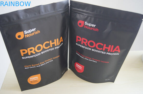 Алюминиевая фольга стоит вверх мешок, упаковывать порошка протеина Whey 500g 750g 1kg