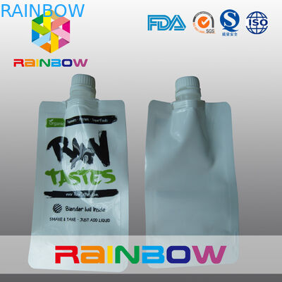 мешок упаковывая, мешок фольги 350мл 500мл 1Л Споут проод утечки лоснистый белый