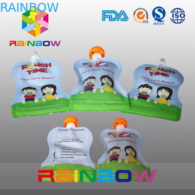 Зиплок прозрачные споутед мешки упаковывая для фруктового сока/молока