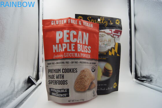 Сумка закуски молнии Дойпак упаковывая для печенья, таможни напечатала стоит вверх мешки