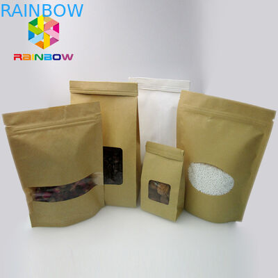 Таможня напечатала выровнянную фольгой бумагу Крафт стоит вверх сумка мешка с ясным окном для кофейного зерна