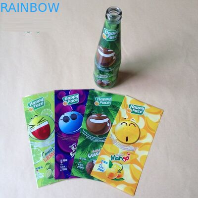 Выполненные на заказ ярлыки рукава сокращения пвк для стикеров бутылки упаковывая