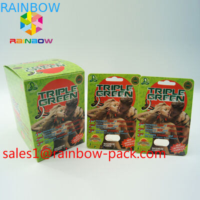 Таблетки повышения секса коробки дисплея черной мамбы упаковывая карту 3Д производят эффект таблетка секса