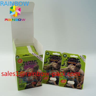 горячие таблетки секса черной мамбы 3Д кардс3д карты печатания продажи 3Д упаковывая таблетку секса бумажной карты 3Д чешут коробки таблетки повышения