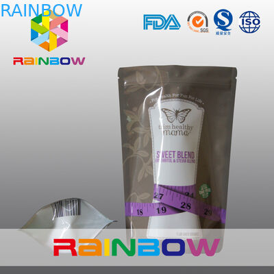 Молния 150г качества еды многоразовая стоит вверх мешки для порошка энергии