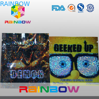 Прокатанные сумки материального ладана обезьяны травяного мини Зиплок с зазубринами разрыва