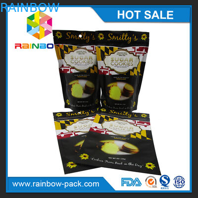 Алюминиевая фольга напечатанная штейном стоит вверх подгонянная сумка чая логотипа напечатанная зеленым цветом упаковывая с зазубринами молнии и разрыва