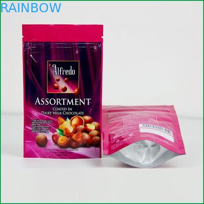 Изготовленный на заказ стойте вверх сумка молнии с логотипом для шоколада/сумки шоколада упаковывая