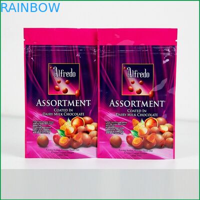 Изготовленный на заказ стойте вверх сумка молнии с логотипом для шоколада/сумки шоколада упаковывая