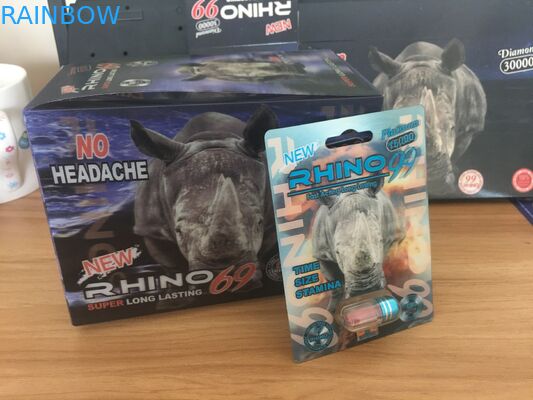 Таблетки повышения горячего носорога продажи мужские упаковывая коробку карты и дисплея с влиянием 3Д