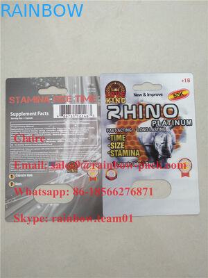 С самым высоким рейтингом упаковка таблетки 3д секса носорога/мужская карта упаковки волдыря карта/3д упаковки таблетки повышения