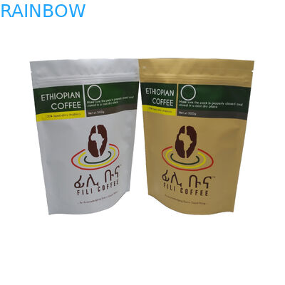 Штейновая фольга финиша выровнялась стоит вверх сумка кофе сумки 500г молнии упаковывая