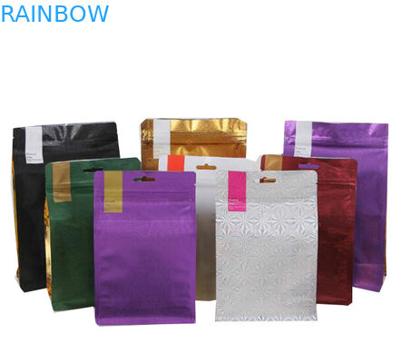 Сумка оптового кофе дна блока связи олова алюминиевой фольги плоского упаковывая с клапаном 500г 1кг дегазирования