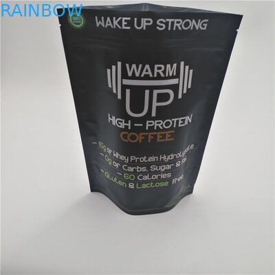 многоразовые матовые черные стоят вверх мешки мешка пластиковые упаковывая для кофейного зерна