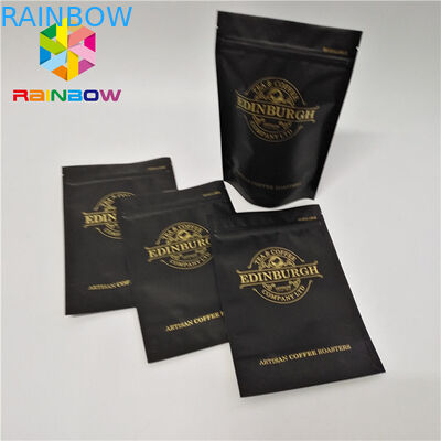 Пластиковые сумки 500г Гуссет дна молнии стоят вверх ресеалабле мешок зиплок кофе