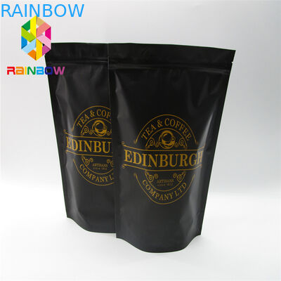 мешки изготовленного на заказ штейнового финиша пластиковые упаковывая сумку кофе алюминиевой фольги с клапаном и молнией