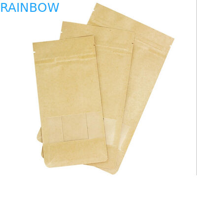 Ясным подгонянная фронтом сумка бортового уплотнения замка 3 застежка-молнии бумажных мешков упаковывая для гаек конфеты