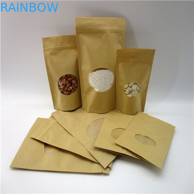 Овальные форменные подгонянные бумажные мешки/мешок порошка протеина риса упаковывая