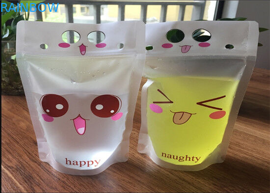 100мл/200мл прозрачные стоят вверх печатание полного цвета мешков с молнией