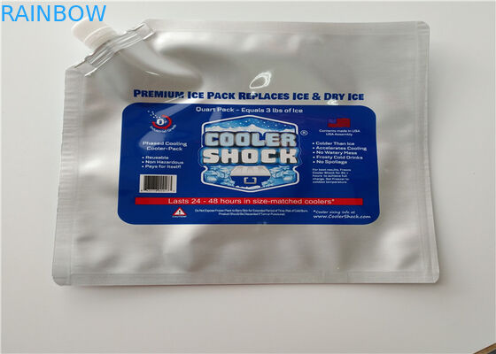 Продукт моря супермаркета приносит плоды устранимой изолированная алюминиевой фольгой более крутая сумка сумки/льда