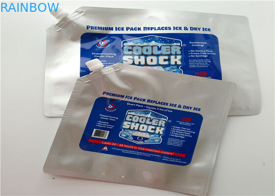 Продукт моря супермаркета приносит плоды устранимой изолированная алюминиевой фольгой более крутая сумка сумки/льда