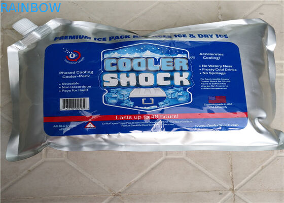 Продукт моря супермаркета приносит плоды устранимой изолированная алюминиевой фольгой более крутая сумка сумки/льда