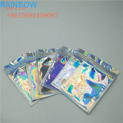 Бортовой мешок фольги уплотнения 3 упаковывая, небольшое косметическое стоит вверх сумки с молнией