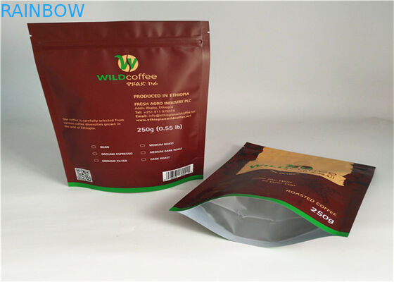 Черный замок застежка-молнии сумок упаковки Мылар пластиковый стоит вверх для кофе и чая