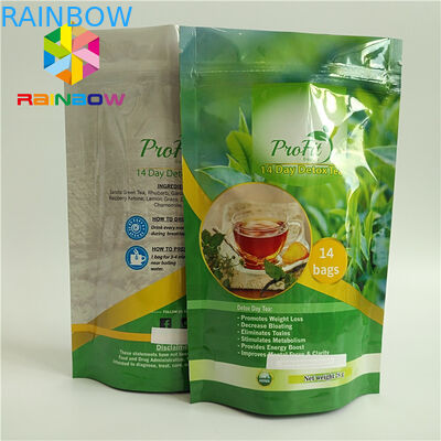 Качество еды стоит вверх жара мешка молнии пластиковая - загерметизированная для чая/кофе