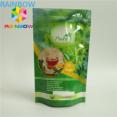 Качество еды стоит вверх жара мешка молнии пластиковая - загерметизированная для чая/кофе