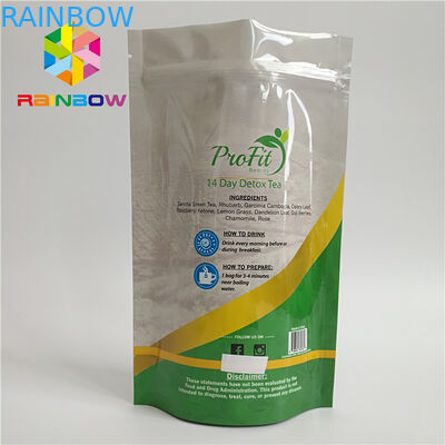Качество еды стоит вверх жара мешка молнии пластиковая - загерметизированная для чая/кофе