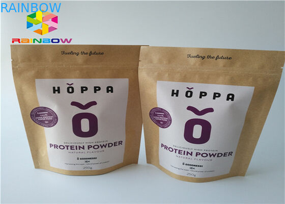 Подгонянная напечатанная бумага крафт зиплок стоит вверх сумка пластиковой упаковки закуски говядины мешка отрывистая с ясным окном