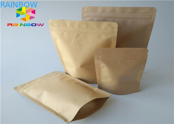 Подгонянная напечатанная бумага крафт зиплок стоит вверх сумка пластиковой упаковки закуски говядины мешка отрывистая с ясным окном