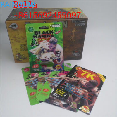 Черный пластиковый волдырь упаковывая для мужской упаковки капсулы повышения