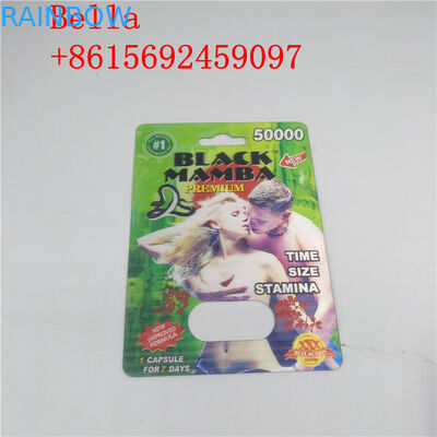 Черный пластиковый волдырь упаковывая для мужской упаковки капсулы повышения