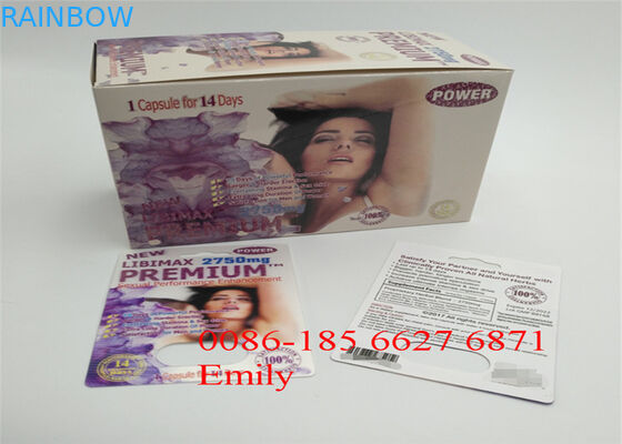 Карта волдыря бумаги с покрытием упаковывая лоснистое слоение для сексуальных таблеток повышения