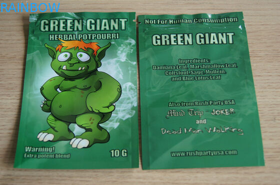 Ясный передний травяной ладан упаковывая Ресиклабле изготовленный на заказ логотип для разрешения табака