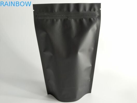 Чернота Матт стоит вверх сумки 250г 500г мешка логотип печати 140 микронов подгонянный толщиной