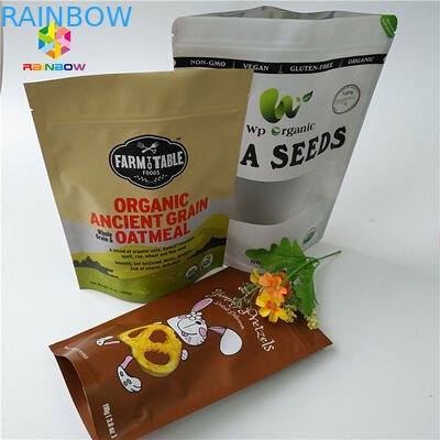 Гайка порошка протеина качества еды сухая стоит вверх сумка мешка молнии прозрачная упаковывая