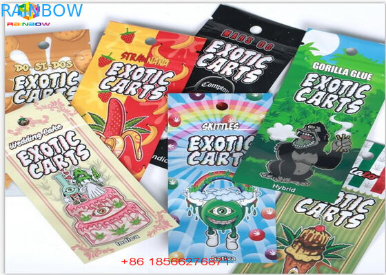 Сумки Зиплок Мылар патрона Вапе фольги Холограм травяного ладана СГС упаковывая мини