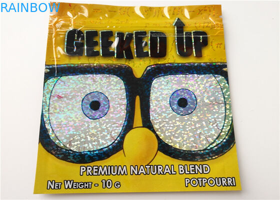 Сумки Зиплок Мылар патрона Вапе фольги Холограм травяного ладана СГС упаковывая мини