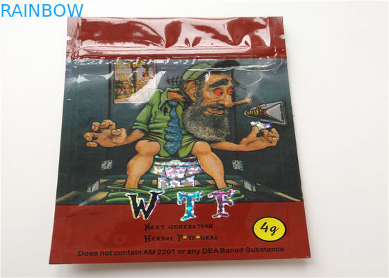 Сумки Зиплок Мылар патрона Вапе фольги Холограм травяного ладана СГС упаковывая мини