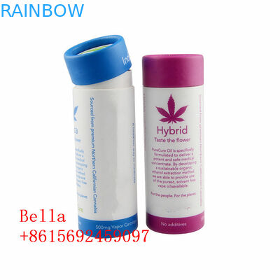 Круглый логотип трубки бумажной коробки масла КБД упаковывая цилиндрической подгонянный формой для травяного